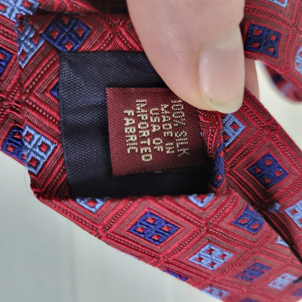 Mens Joseph A. Banks textured 100% Silk tie Made in the USA - Picture 5 of 5